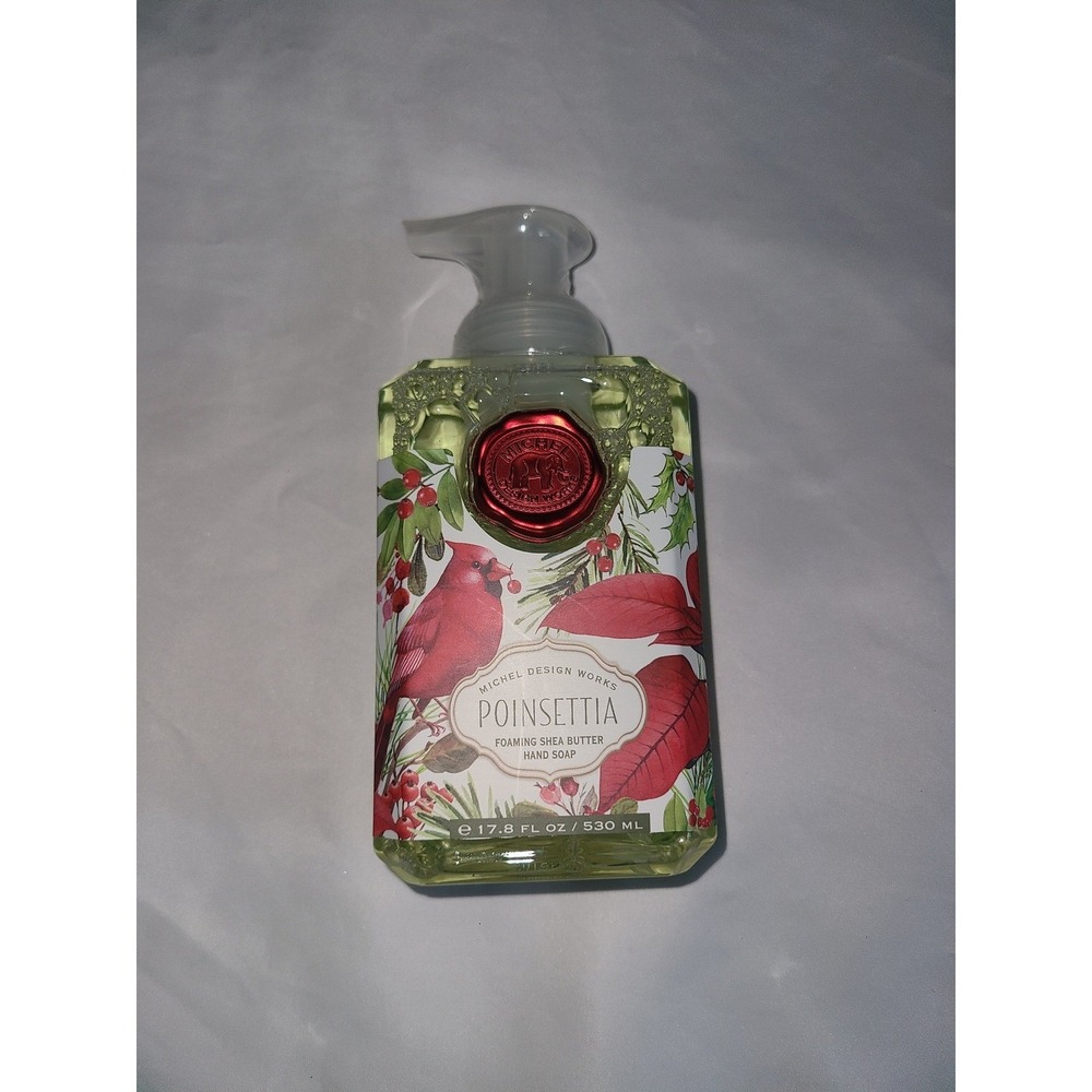 Michel Design Works Poinsettia Foaming Shea Butter Hand Soap 17.8oz Holiday